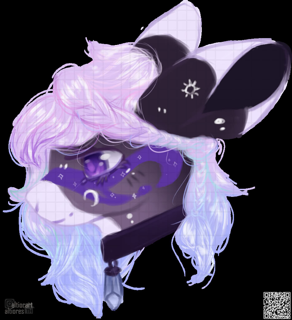 Flat style artwork of an adoptable character