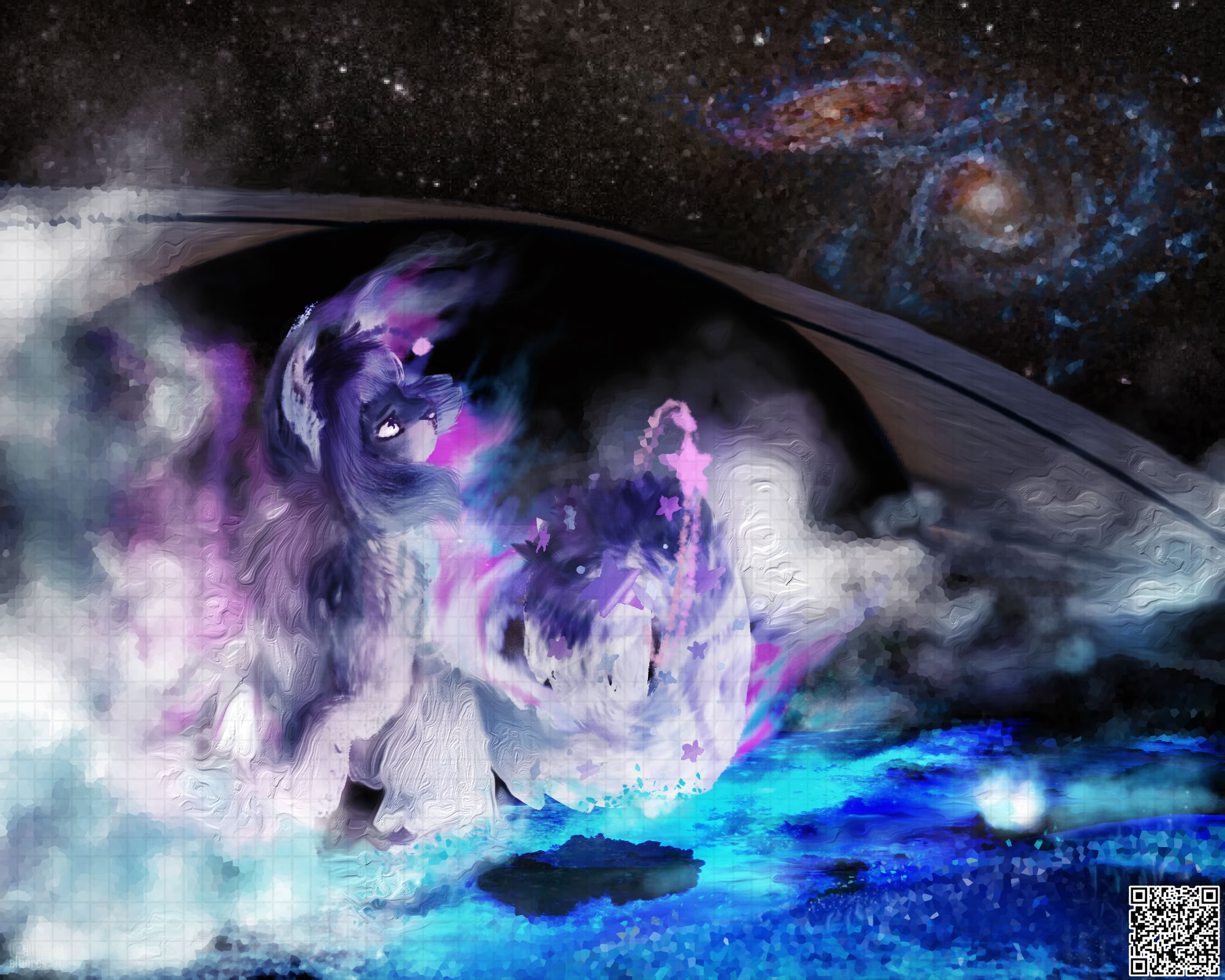 Rendered abstract artwork of an adoptable character