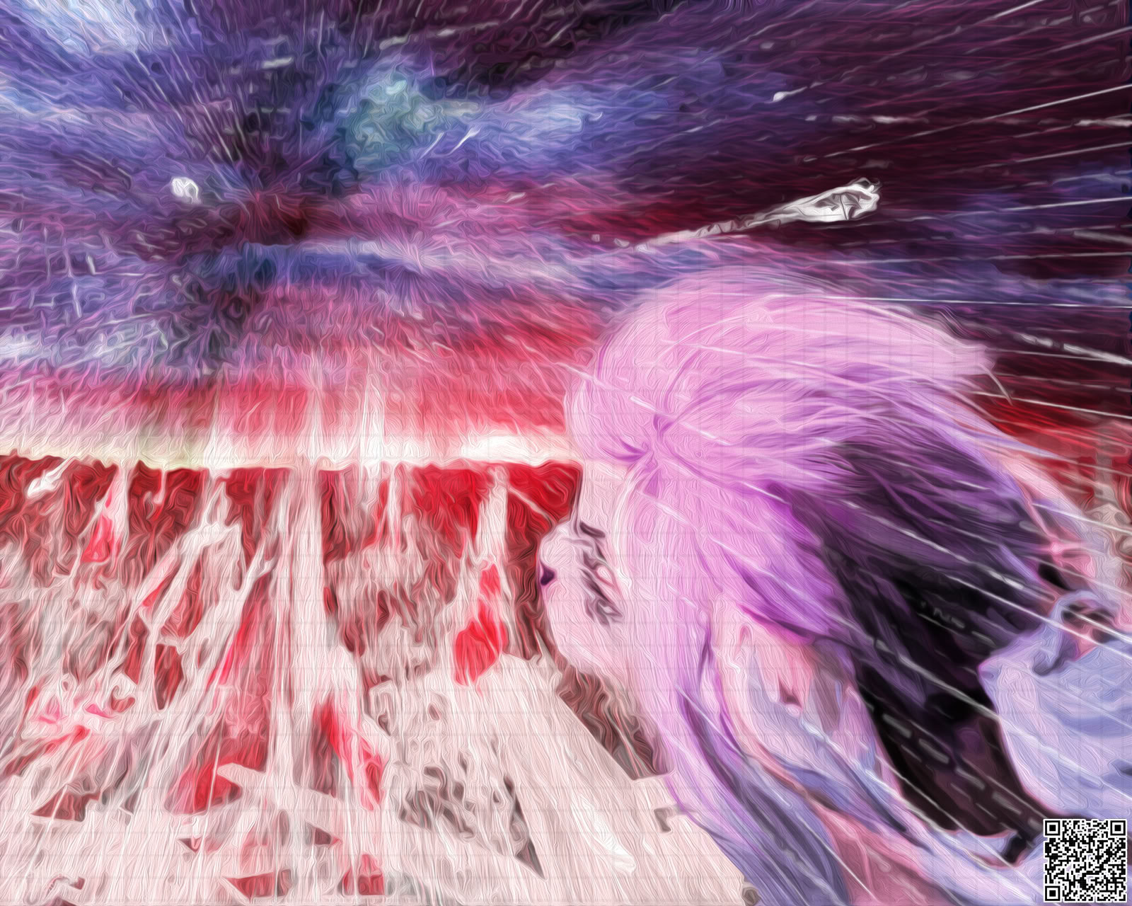 Rendered abstract artwork of an adoptable character