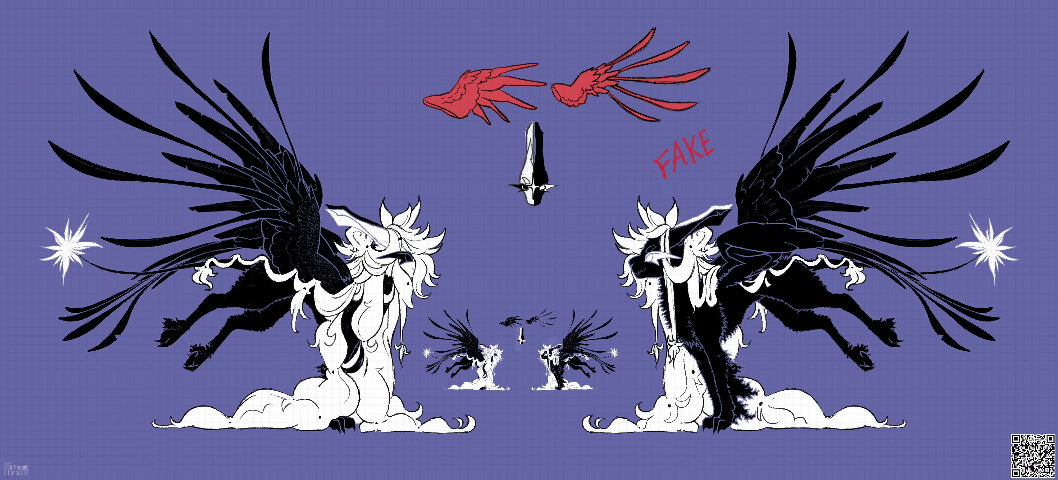 Sketchy artwork of an adoptable character