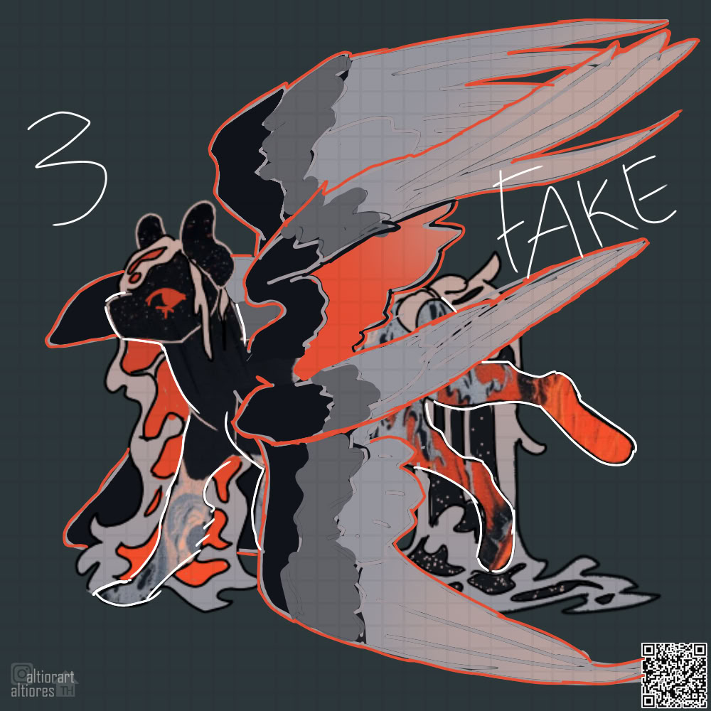 Sketchy artwork of an adoptable character