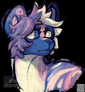 Sketchy artwork of an adoptable character