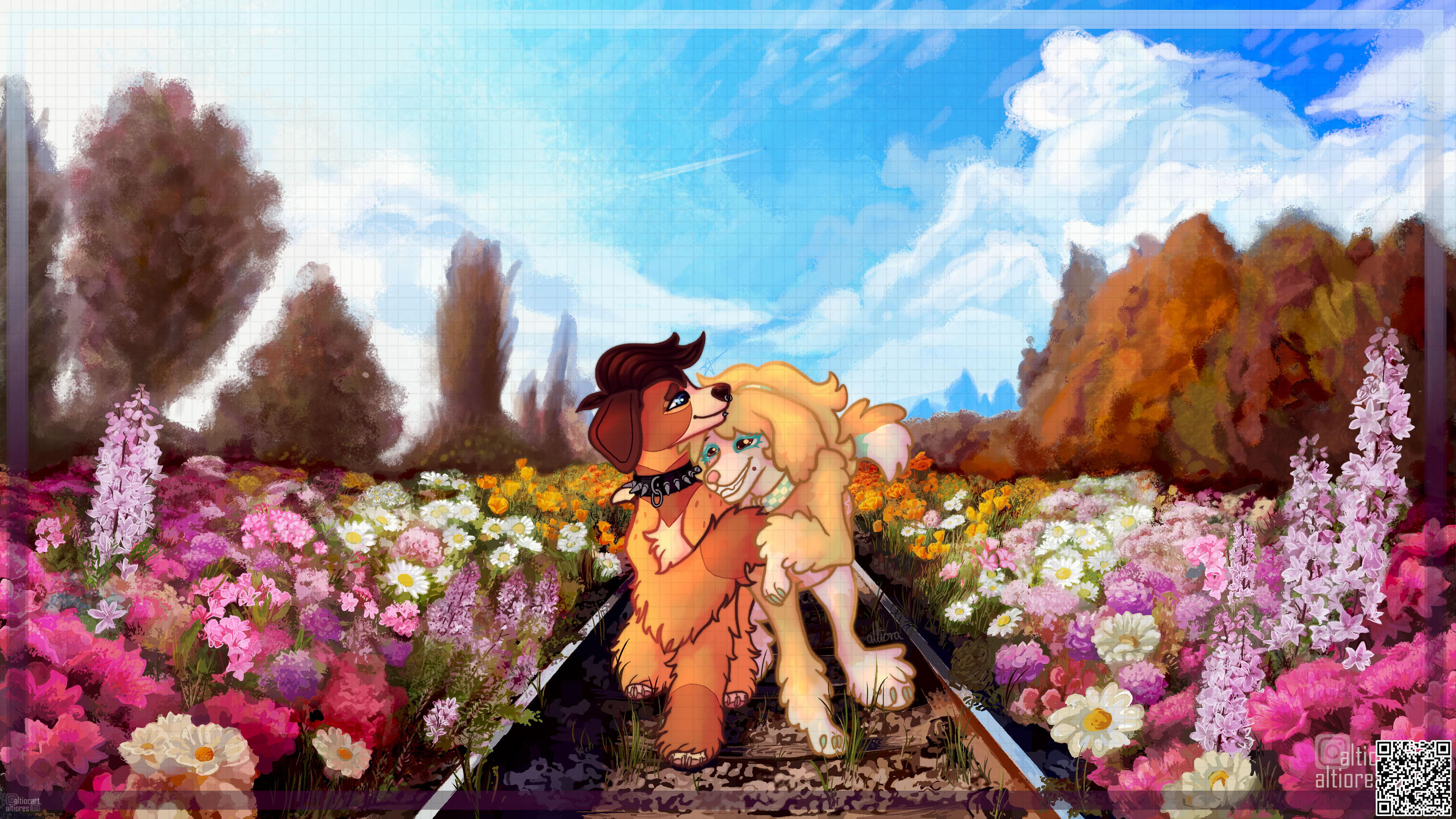 Rendered fullbody artwork of an anthro character with background, multiple, favourite