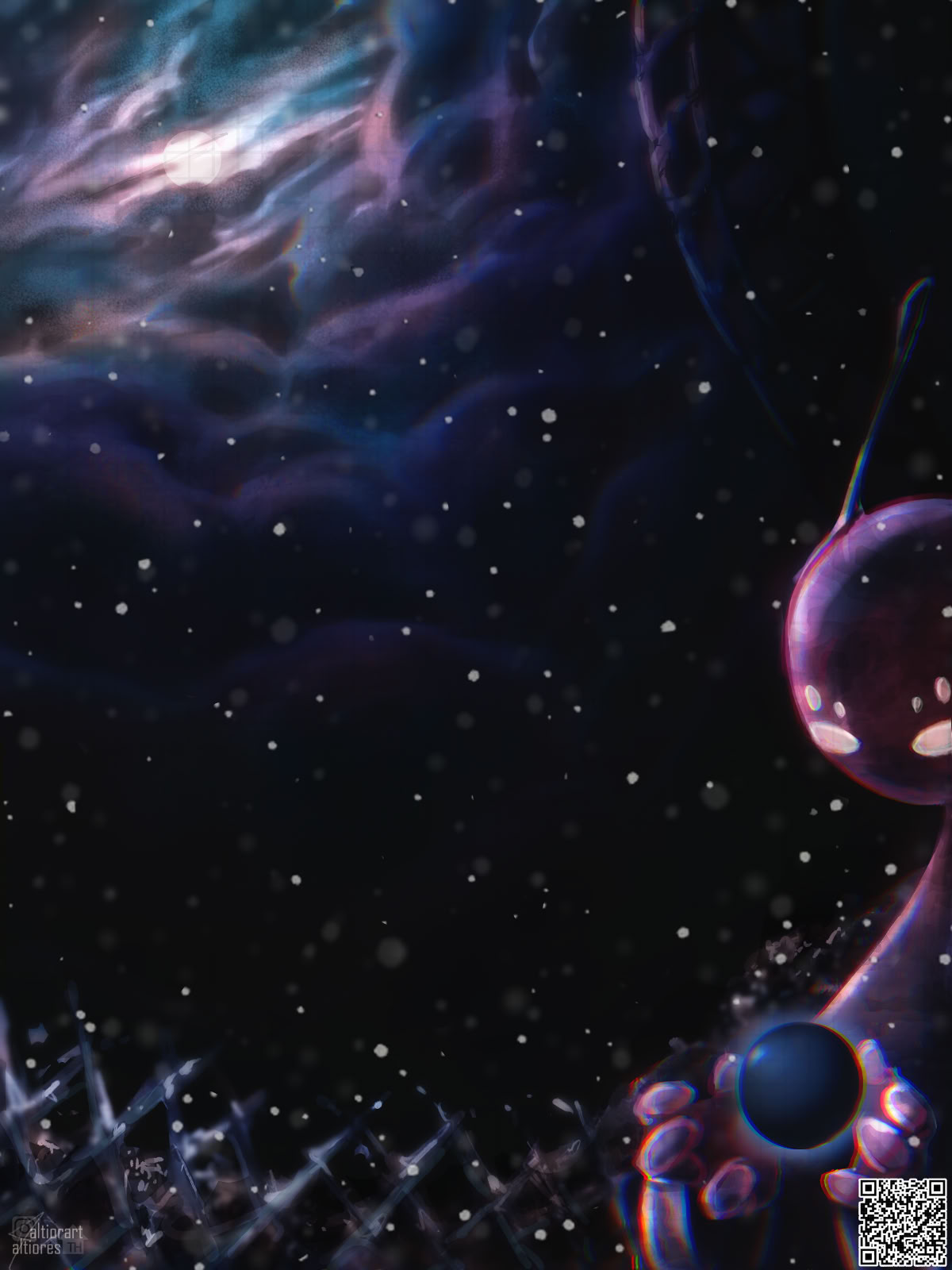 FanC rendered bust artwork with background, single