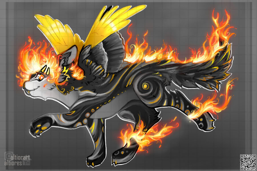 Feral rendered fullbody artwork with subject, single, old