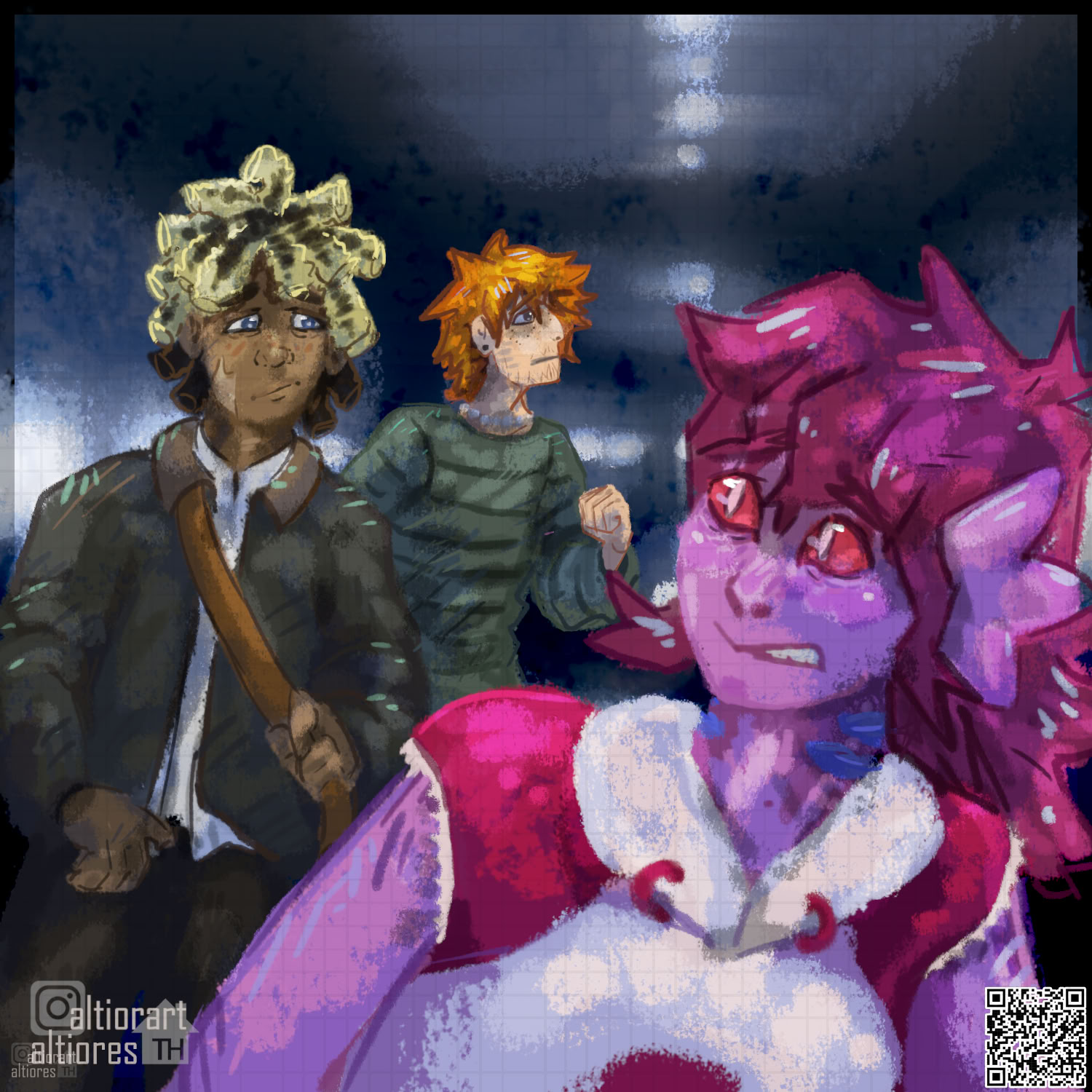 Humanoid rendered fullbody artwork with background, multiple, final, favourite