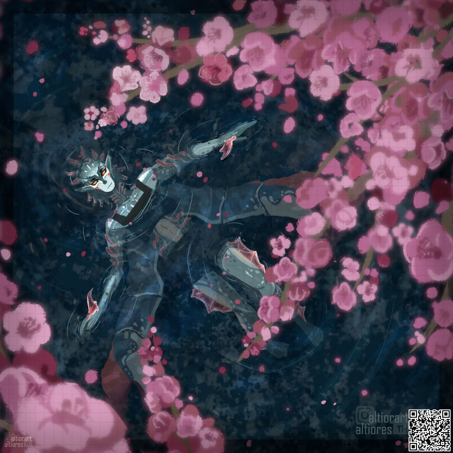 Humanoid rendered fullbody artwork with background, single, final, favourite