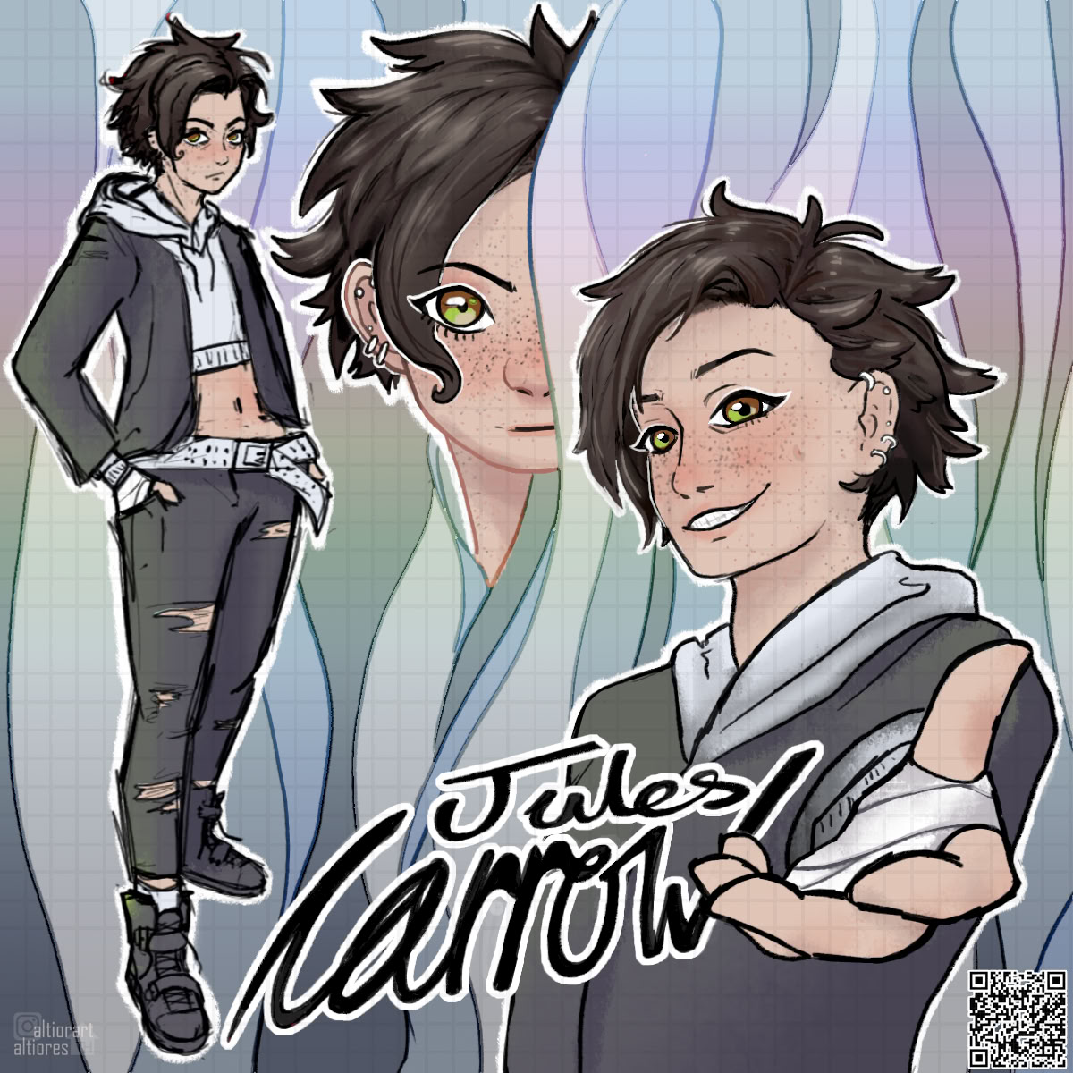 Humanoid rendered fullbody artwork with subject, multiple, final