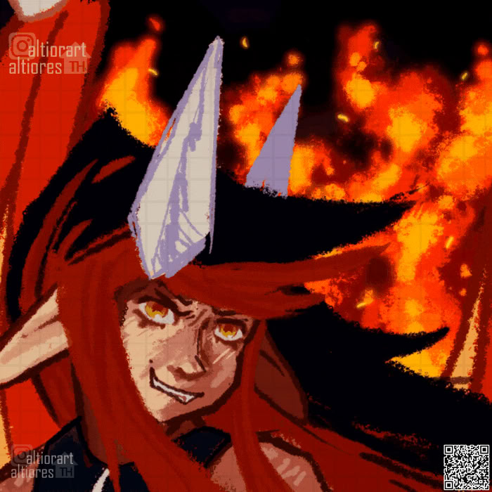 Humanoid rendered head artwork with background, single, final